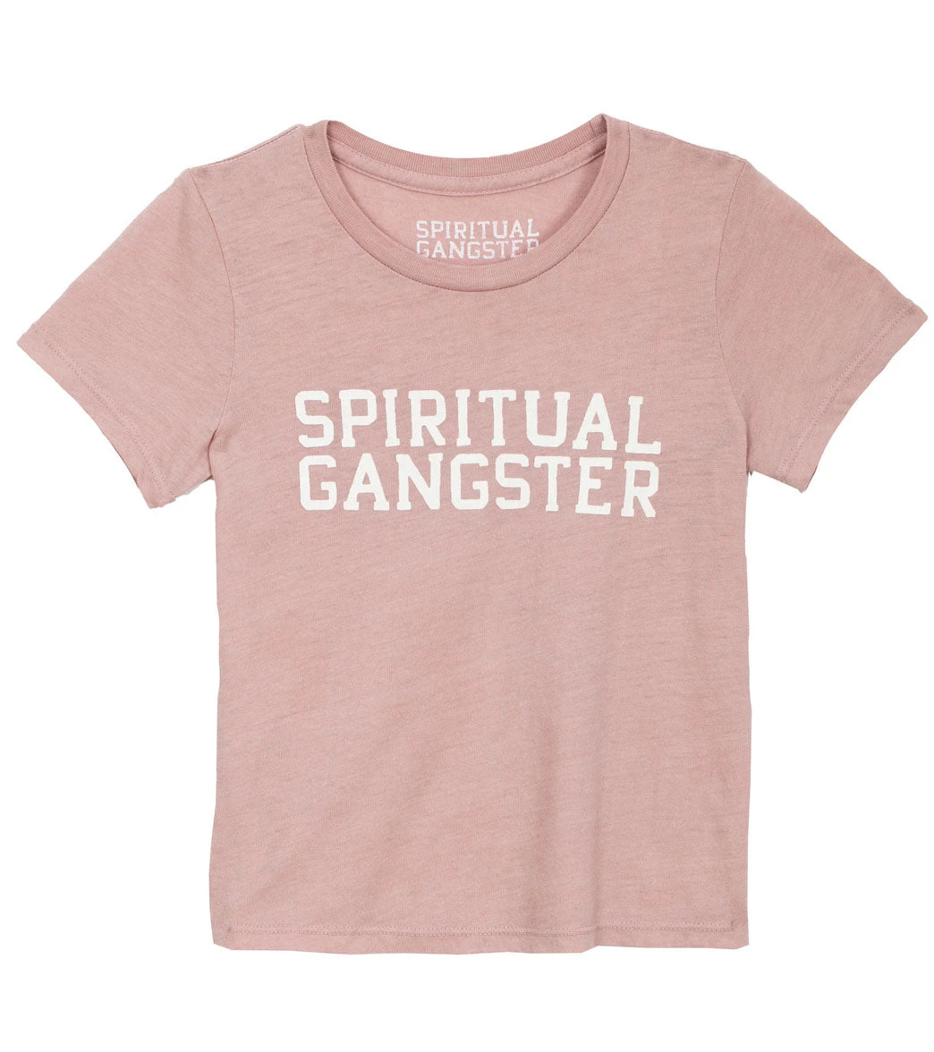 Spiritual Gangster Toddler Girls SG Varsity Tee Pink 3 Spiritual Gangster Toddler Girls SG Varsity Tee Pink