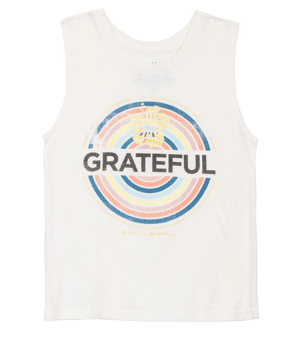 Spiritual Gangster Kids Girls Grateful Muscle Tank 4 Spiritual Gangster Kids Girls Grateful Muscle Tank - Image 2