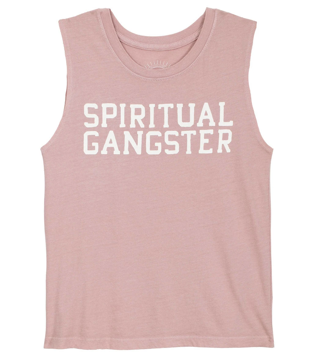 Spiritual Gangster Girls SG Varsity Muscle Tank Pink 3 Spiritual Gangster Girls SG Varsity Muscle Tank Pink