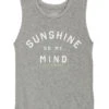 Spiritual Gangster Kids Girls Sunshine On My Mind Muscle Tank -Everyday Yoga 1741604192291 heathergrey 1a