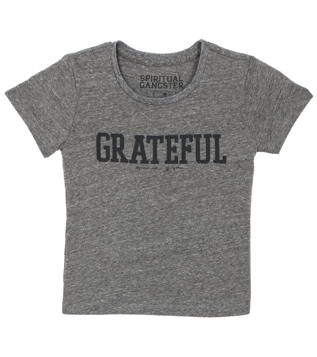 Spiritual Gangster Kids Grateful Tee Heather Grey 3 Spiritual Gangster Kids Grateful Tee Heather Grey