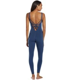 Everyday Yoga Radiant Solid Strappy Back Long Leotard 28" 29 Everyday Yoga Radiant Solid Strappy Back Long Leotard 28" -Everyday Yoga 1741746012195 truenavy 1a