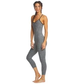 Beyond Yoga Spacedye Elevation Capri Bodysuit Black/White