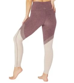 Beyond Yoga Tri-Panel Spacedye High Waisted 7/8 Yoga Leggings Deep Blush/Wild Orchid Tri-Panel -Everyday Yoga 1741760659491 deepblushwildorchidtripanel 3a