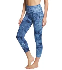 Beyond Yoga Smokeshow High Waisted Yoga Capris Outlaw Navy Smoke
