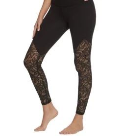 Beyond Yoga High Cut Lace High Waisted 7/8 Yoga Leggings -Everyday Yoga 1741799194659 jetblack 5a