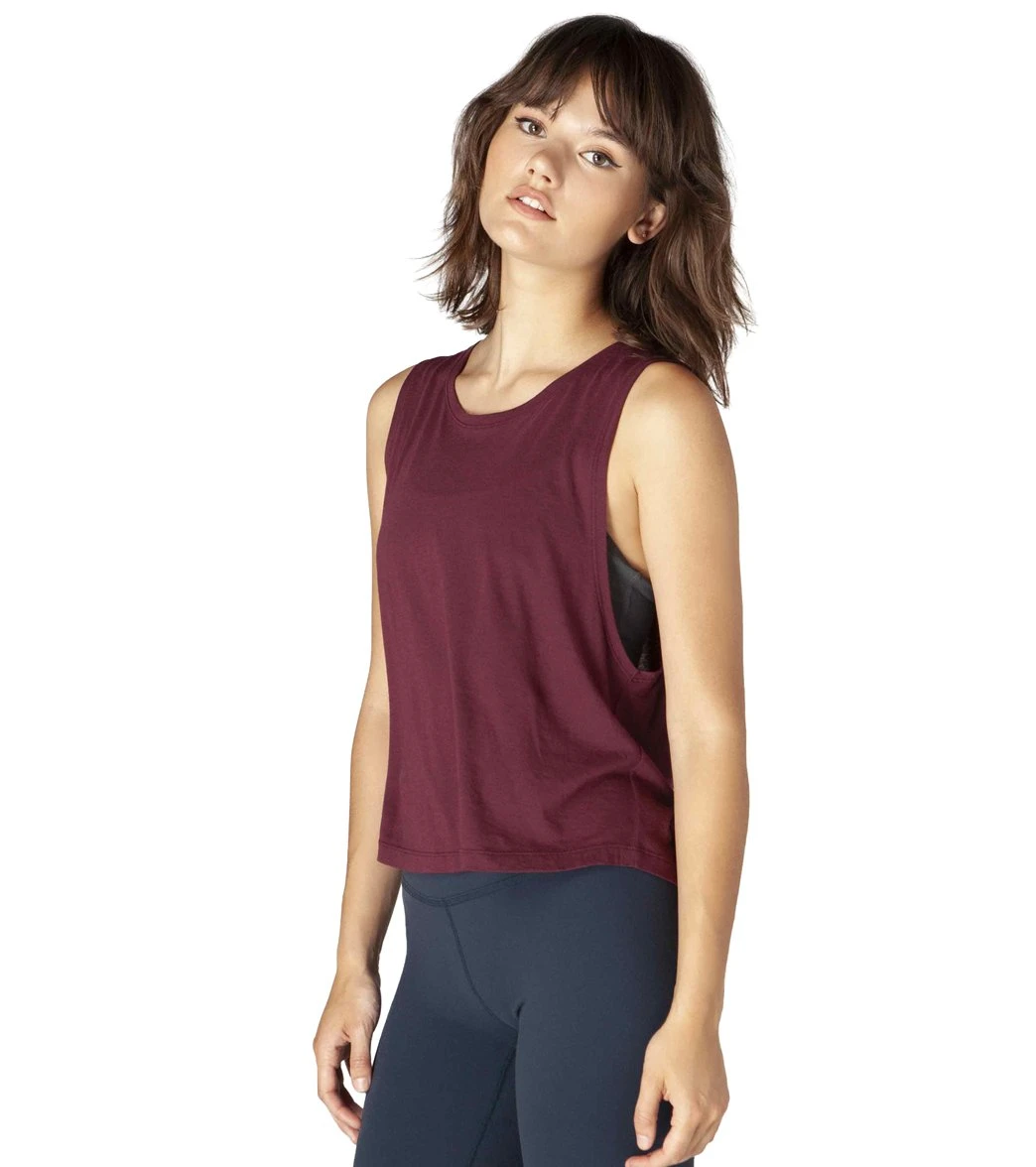 Beyond Yoga Aquarius Twisted Yoga Tank Team Burgundy 3 Beyond Yoga Aquarius Twisted Yoga Tank Team Burgundy