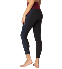Beyond Yoga True Colorblock High Waisted 7/8 Yoga Leggings Jet Black
