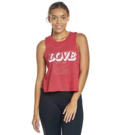Spiritual Gangster Love Crop Tank -Everyday Yoga 1741828194339 crimson