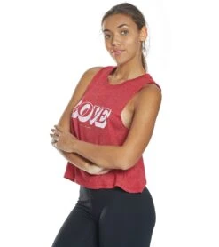 Spiritual Gangster Love Crop Tank -Everyday Yoga 1741828194339 crimson 5a