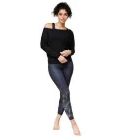 Onzie Off Shoulder Rib Longsleeve Top -Everyday Yoga 1741832847395 black 4a