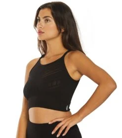 Free People Movement Gone Adrift Seamless Yoga Crop Top -Everyday Yoga 1741845004323 black 5a