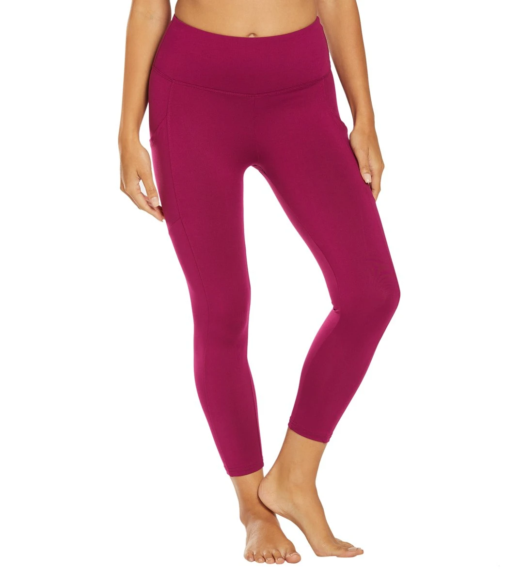 Balance Collection Quinn High Waisted Yoga Capris Magenta Lust 3 Balance Collection Quinn High Waisted Yoga Capris Magenta Lust