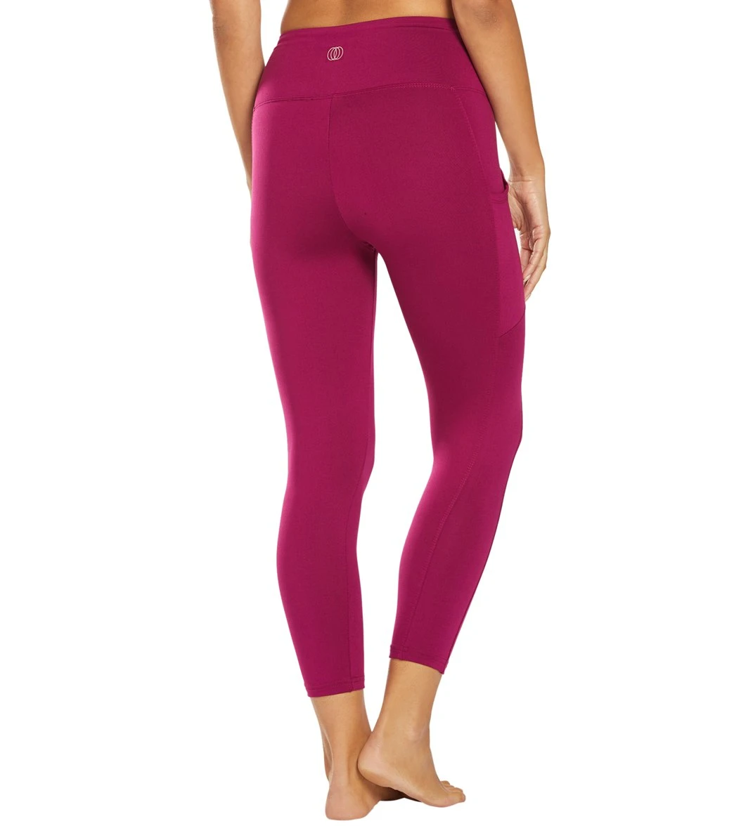 Balance Collection Quinn High Waisted Yoga Capris Magenta Lust 4 Balance Collection Quinn High Waisted Yoga Capris Magenta Lust - Image 2