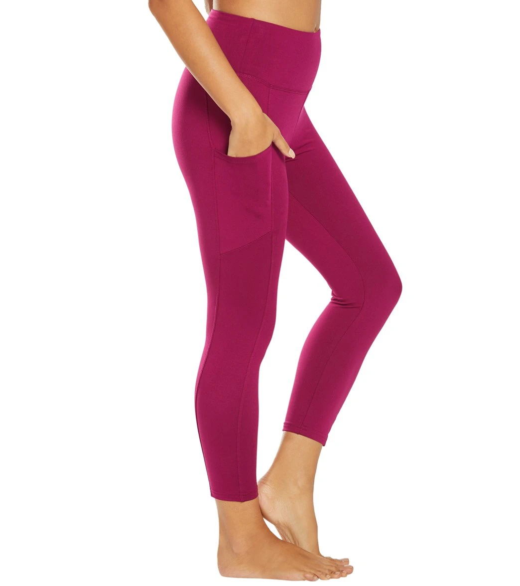 Balance Collection Quinn High Waisted Yoga Capris Magenta Lust 7 Balance Collection Quinn High Waisted Yoga Capris Magenta Lust - Image 5