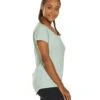 Marika Huntington Short Sleeve Yoga Tee Aqua Gray -Everyday Yoga 1741845921827 aquagray 2a