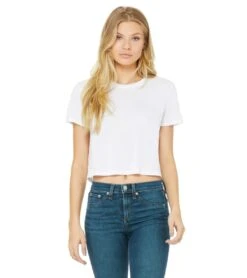 Bella + Canvas Flowy Cropped Tee White 7 Bella + Canvas Flowy Cropped Tee White -Everyday Yoga 1741849198627 white