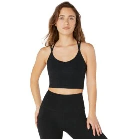 Beyond Yoga Spadcedye Bright Side Cropped Yoga Tank Darkest Night