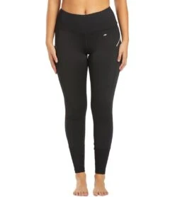 Marika Jordan Rib Trim Yoga Leggings Black