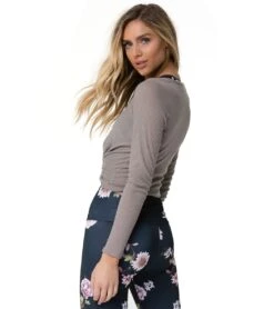 Onzie Twirl Longsleeve Top Taupe