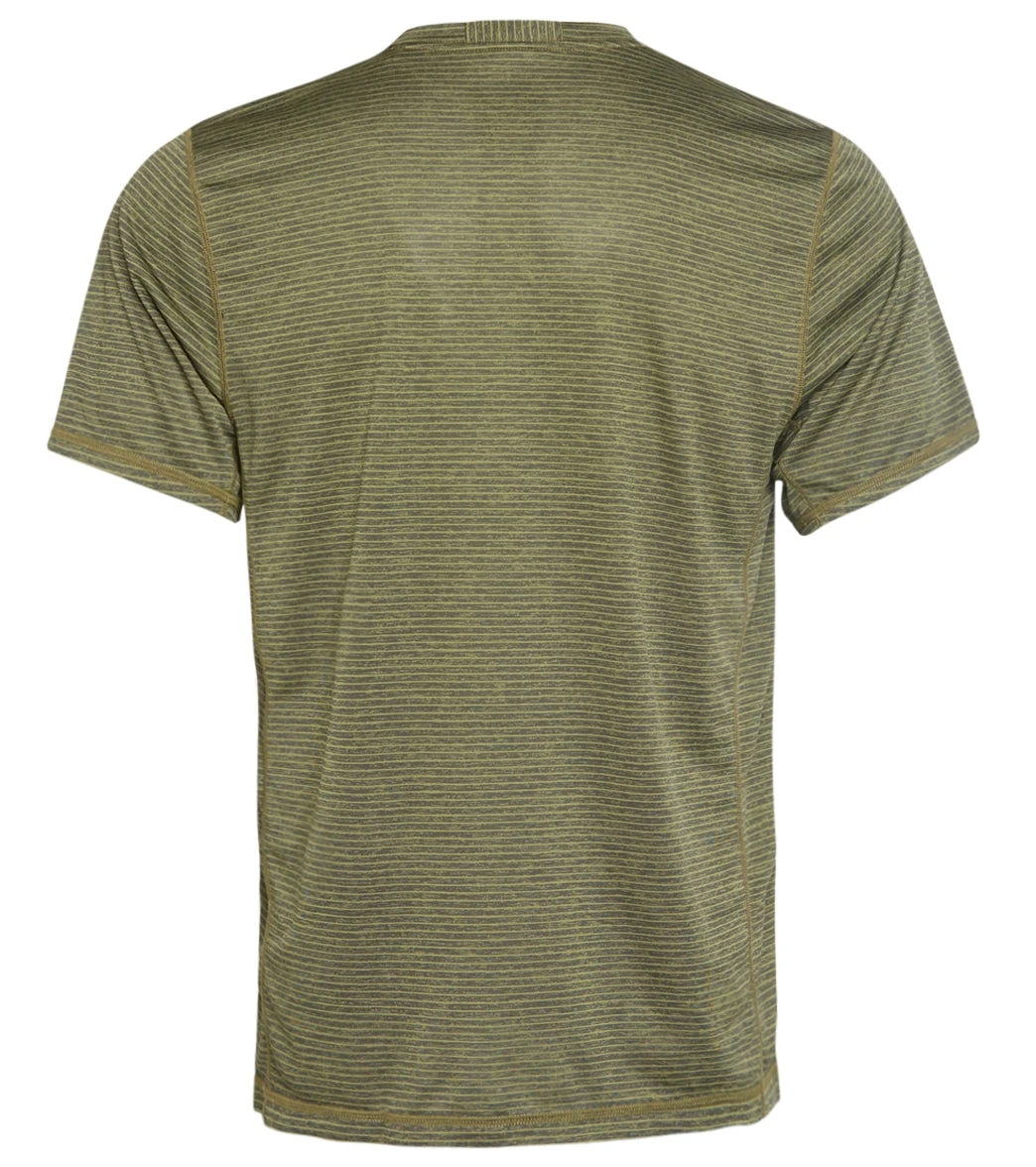 PrAna Men's Hardesty Short Sleeve Tee Pistachio Stripe 3 PrAna Men's Hardesty Short Sleeve Tee Pistachio Stripe