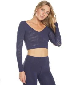 Free People Movement Gone Adrift Seamless Long Sleeve -Everyday Yoga 1776306257955 darkblue 2a