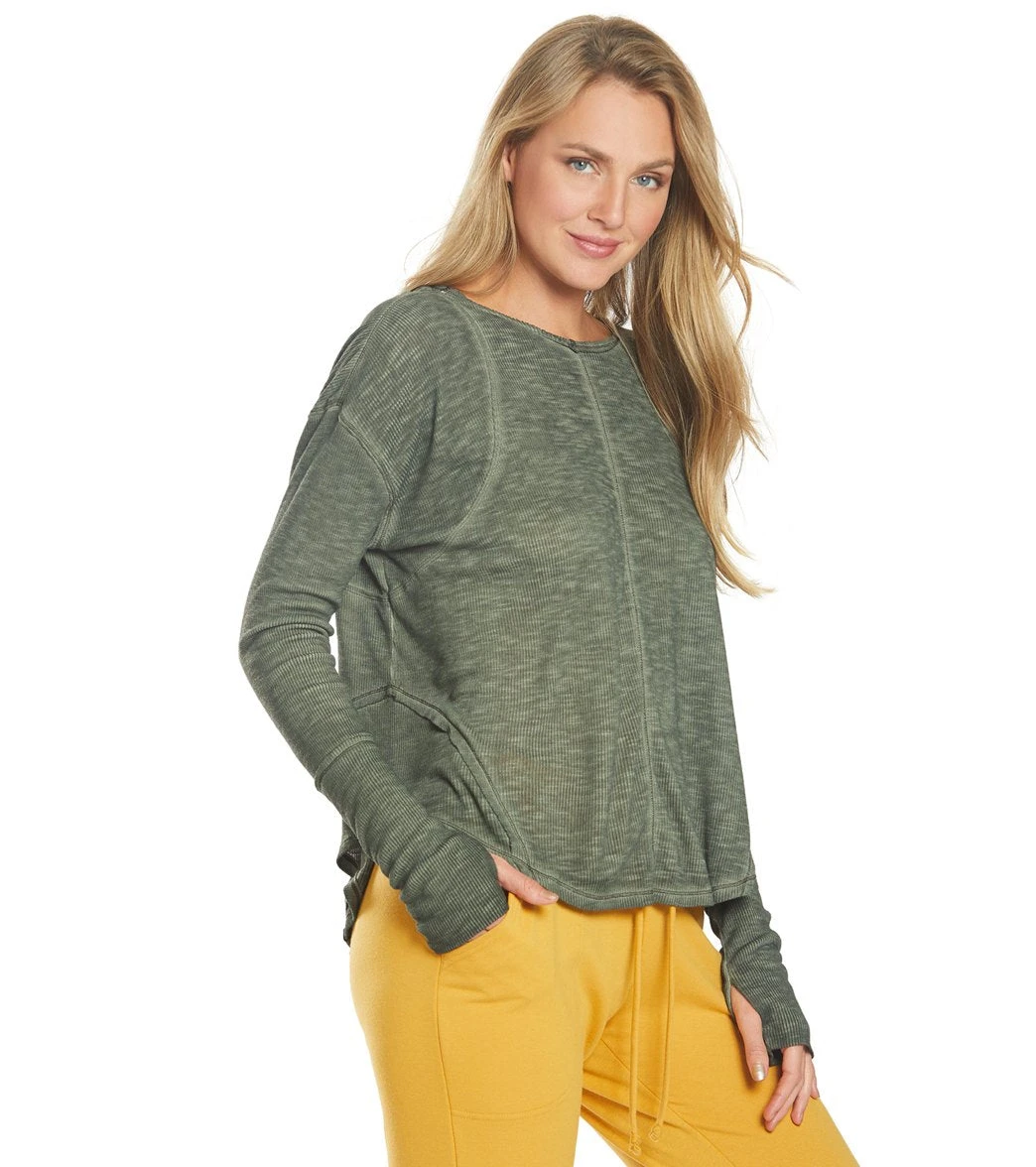 Free People Movement Lay Up Long Sleeve Army 3 Free People Movement Lay Up Long Sleeve Army