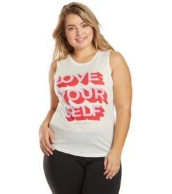 Spiritual Gangster Love Yourself Muscle Tank -Everyday Yoga 1797999427619 stone