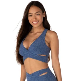 Beyond Yoga Spacedye That's A Wrap Cropped Yoga Tank Serene/Hazy Blue