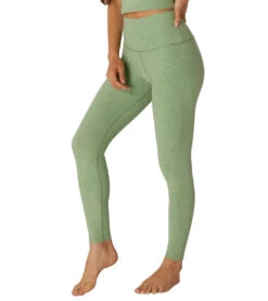 Beyond Yoga Spacedye High Waisted Caught In The Midi 7/8 Yoga Leggings Pale Pine/Glade Green