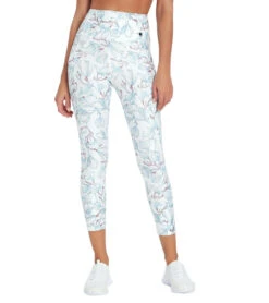 Marika Haven High Waisted Yoga Capris White Magnolia Illustration -Everyday Yoga 4321927364651 whitemagnoliaillustration