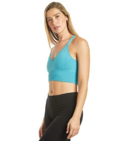 Free People Movement Good Karma Crop Yoga Top Turquoise -Everyday Yoga 4327182729259 turquoise 5a