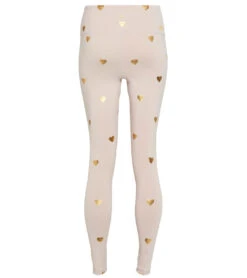 Spiritual Gangster Heart Essential High Waisted Yoga Leggings Rose Quartz Heart Print