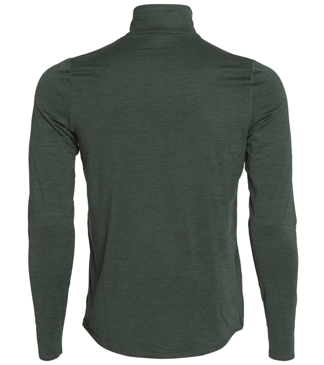 Vuori Men's Ease Performance Yoga 1/2 Zip Blackened Green Heather 3 Vuori Men's Ease Performance Yoga 1/2 Zip Blackened Green Heather