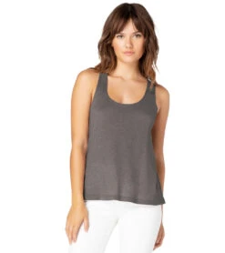 Beyond Yoga Boyfriend Jersey Crossback Yoga Tank Latte Heather