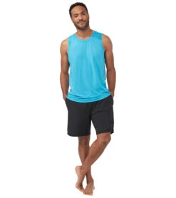 Manduka Men's Pro Tech Slim Fit Tank -Everyday Yoga 4372735754283 dresdenblue