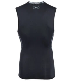 Under Armour Men's UA Armour Heatgear Sleeveless Compression Shirt Black/Steel -Everyday Yoga 4473484738603 blacksteel 3a