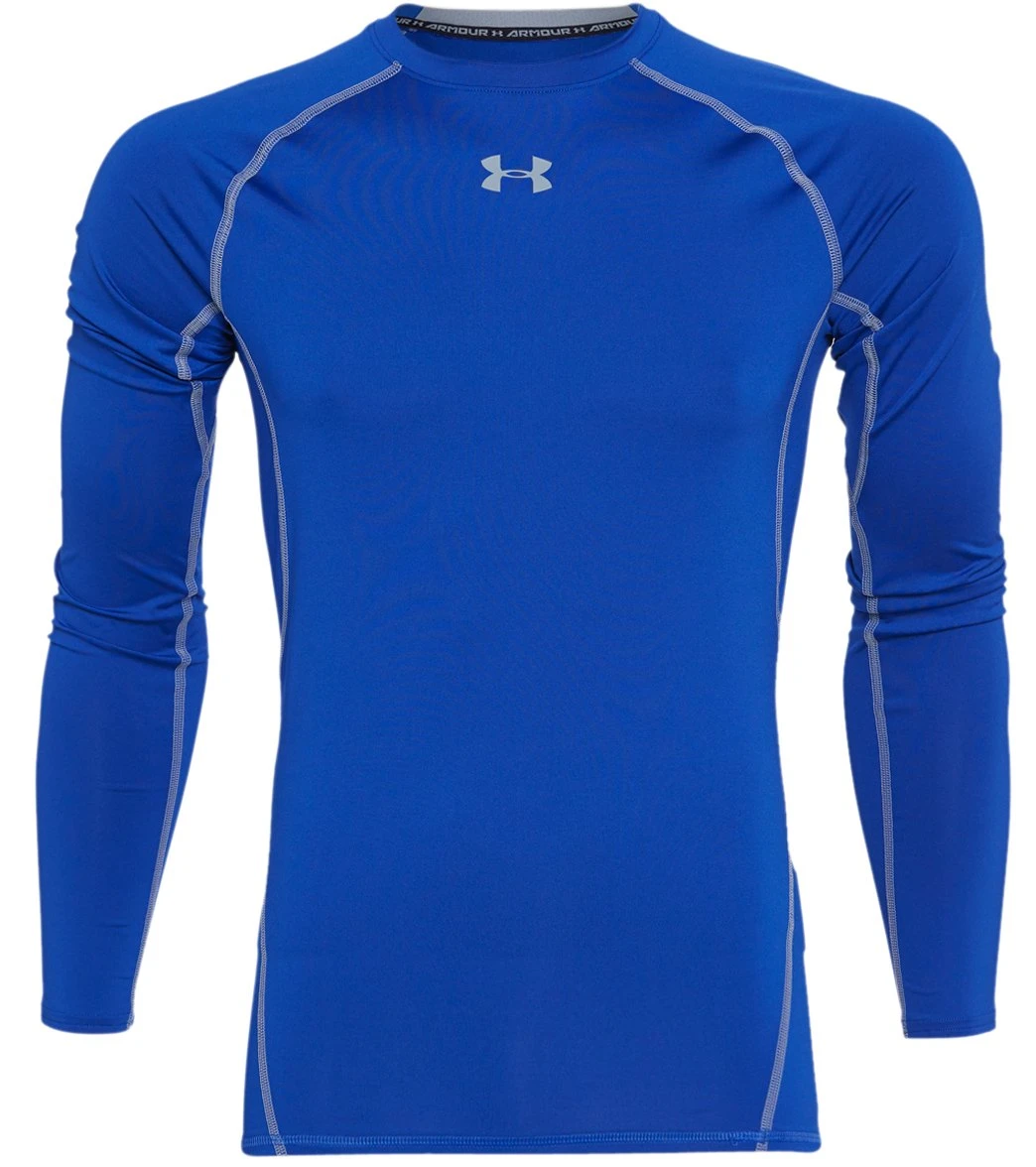 Under Armour Men's UA Heatgear Armour Long Sleeve Royal/Steel 4 Under Armour Men's UA Heatgear Armour Long Sleeve Royal/Steel - Image 2