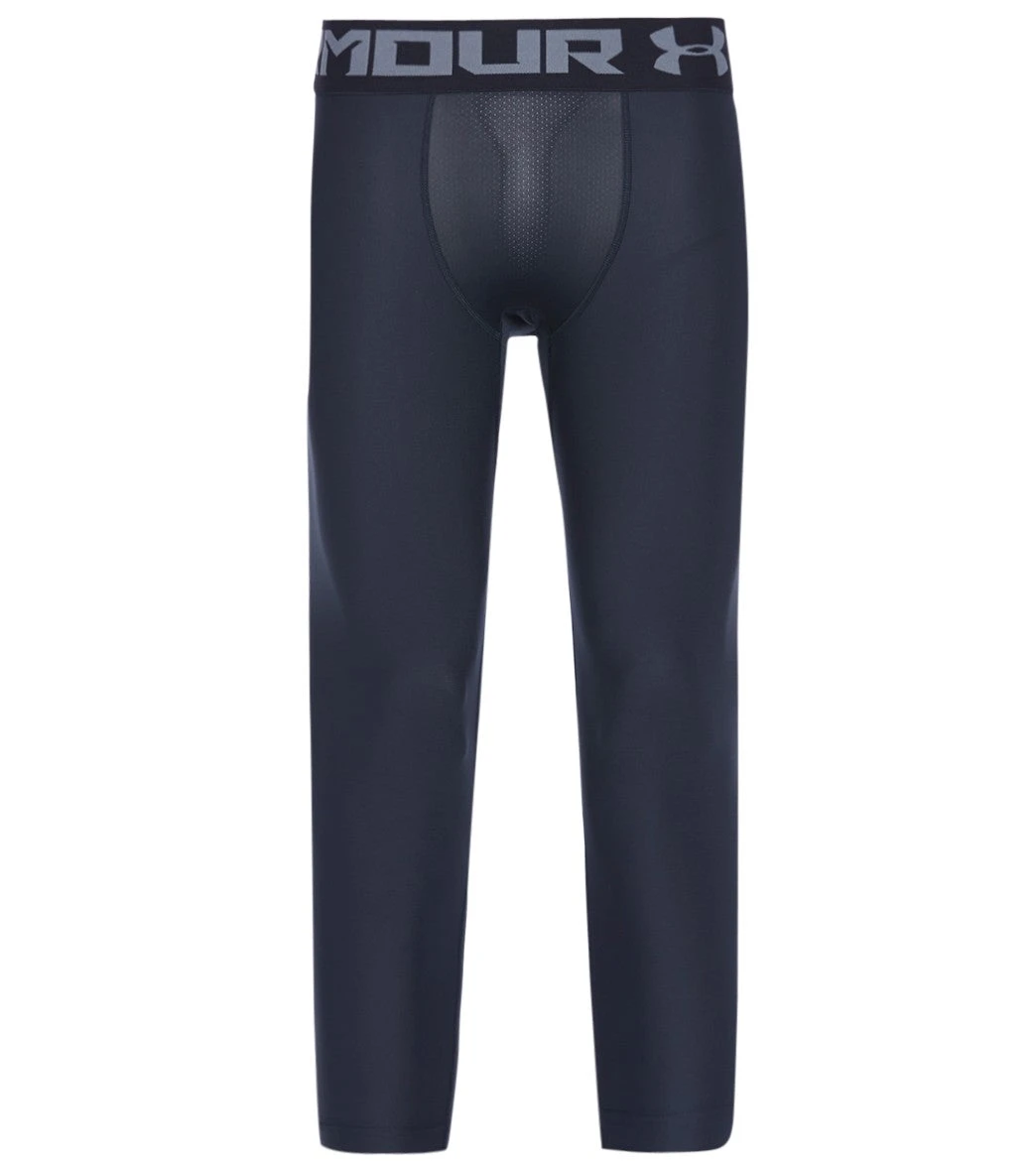 Under Armour Men's UA HeatGear Armour 3/4 Tight Black/Steel 4 Under Armour Men's UA HeatGear Armour 3/4 Tight Black/Steel - Image 2