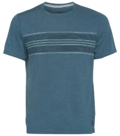 PrAna Men's Prospect Heights Graphic Short Sleeve Shirt Deep Stellar Stripe -Everyday Yoga 4519932100651 deepstellarstripe