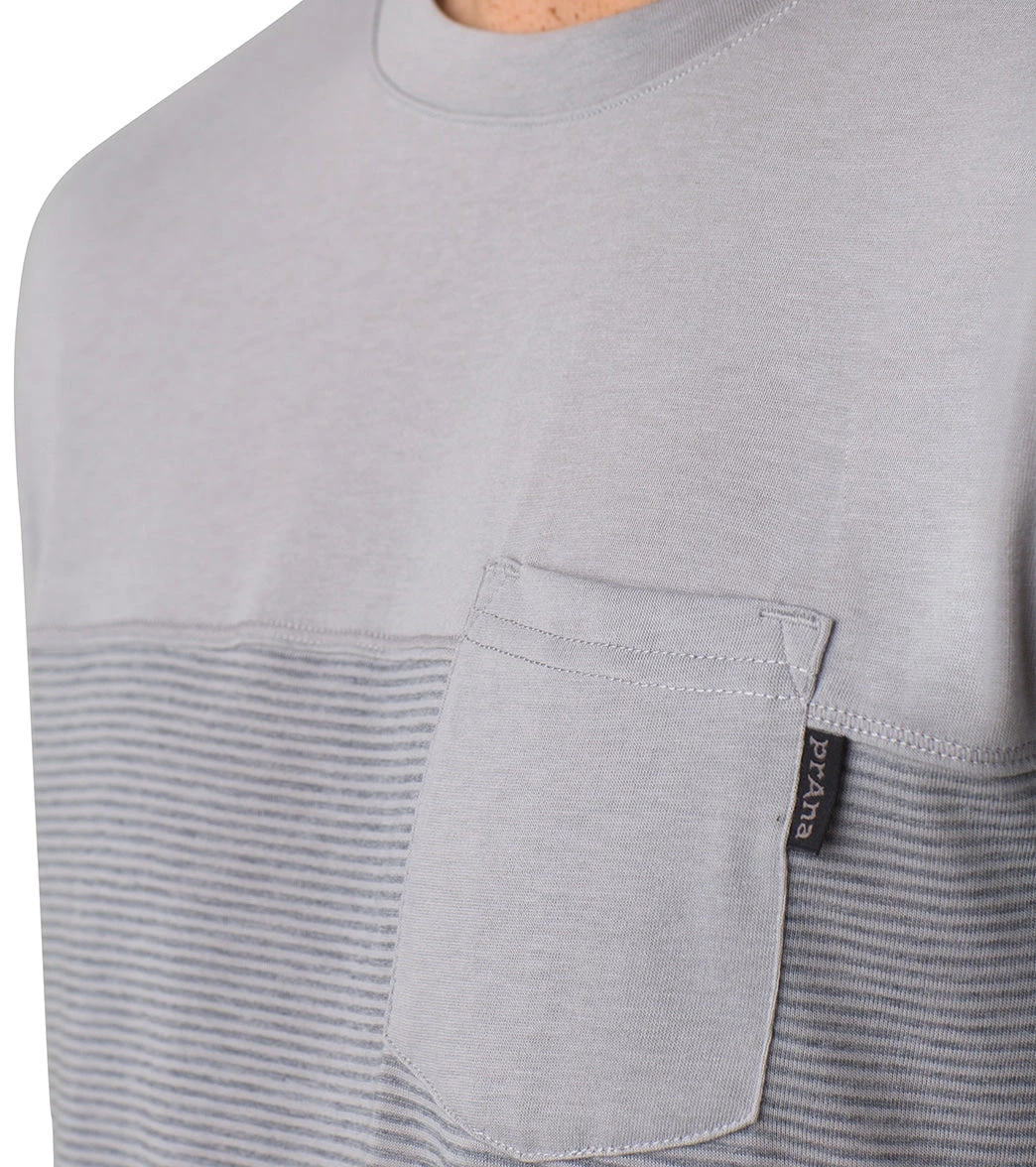 PrAna Men's Milo Short Sleeve Tee Grey 4 PrAna Men's Milo Short Sleeve Tee Grey - Image 2
