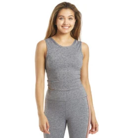 Spiritual Gangster Twisted Open Back Tank Heather Gray -Everyday Yoga 4521741353003 heathergray