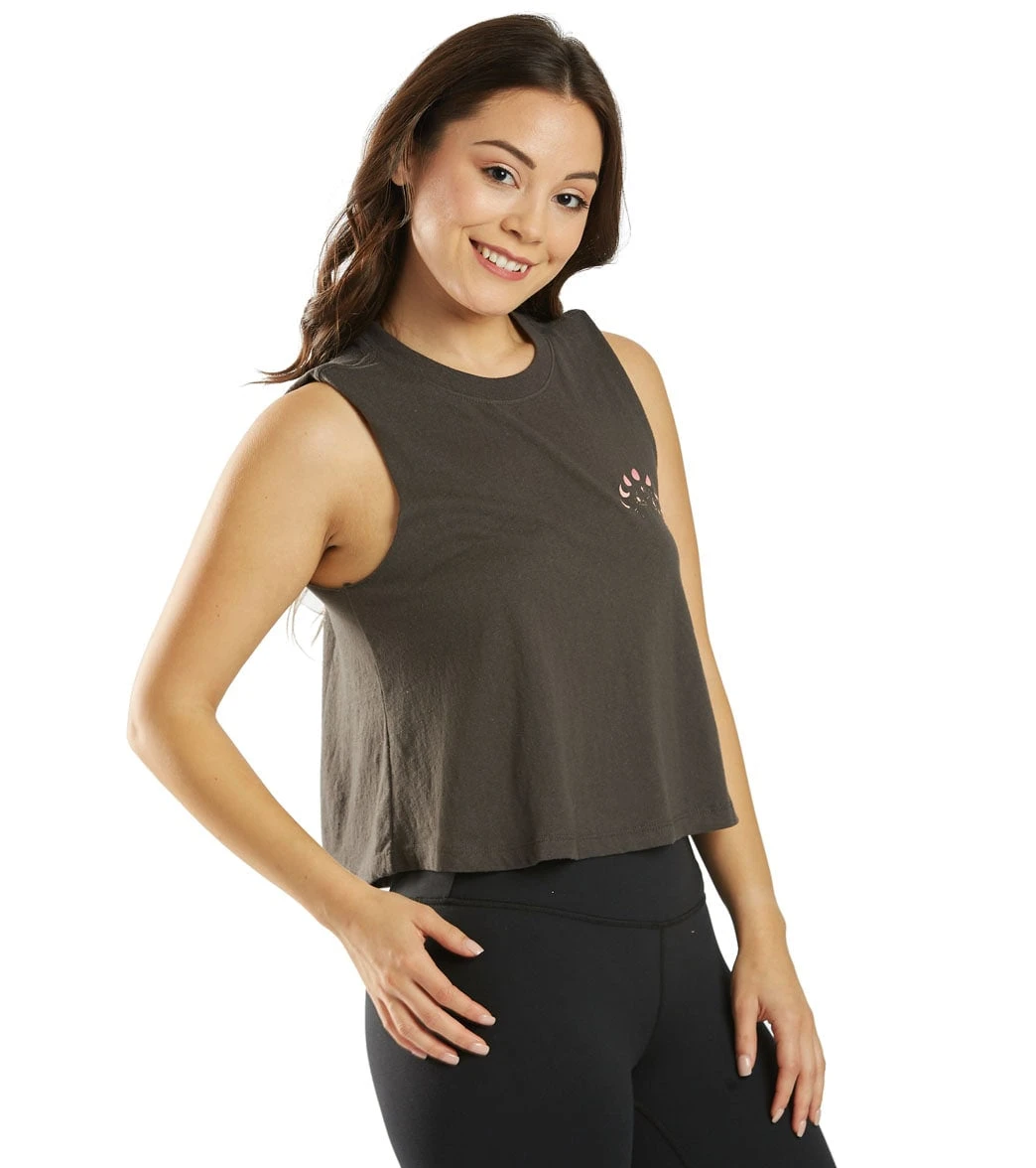 Spiritual Gangster Look Crop Tank Vintage Black 6 Spiritual Gangster Look Crop Tank Vintage Black - Image 4