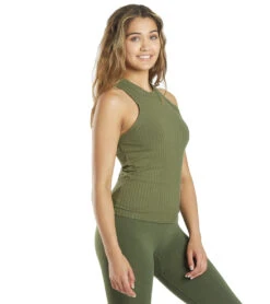 Free People Blissed Out Yoga Tank 32 Free People Blissed Out Yoga Tank -Everyday Yoga 4812141789227 cargokhaki 2a