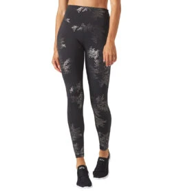 Glyder Sultry Yoga Leggings Black/Silver Lace Gloss
