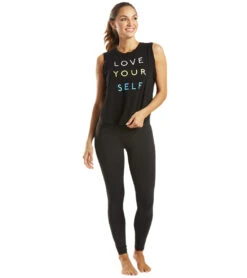 Good HYOUman Radley Love Yourself Tank Blacksand -Everyday Yoga 4848190390315 blacksand 4a