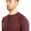 Public Rec Go-To Henley Heather Burgundy -Everyday Yoga 4851050512427 heatherburgundy 2a