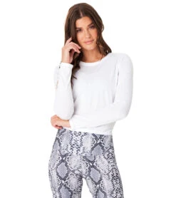 Onzie Tie Back Long Sleeve Top 34 Onzie Tie Back Long Sleeve Top -Everyday Yoga 4869857509419 white 1