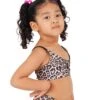 Onzie Girl's Elastic Yoga Sports Bra Leopard