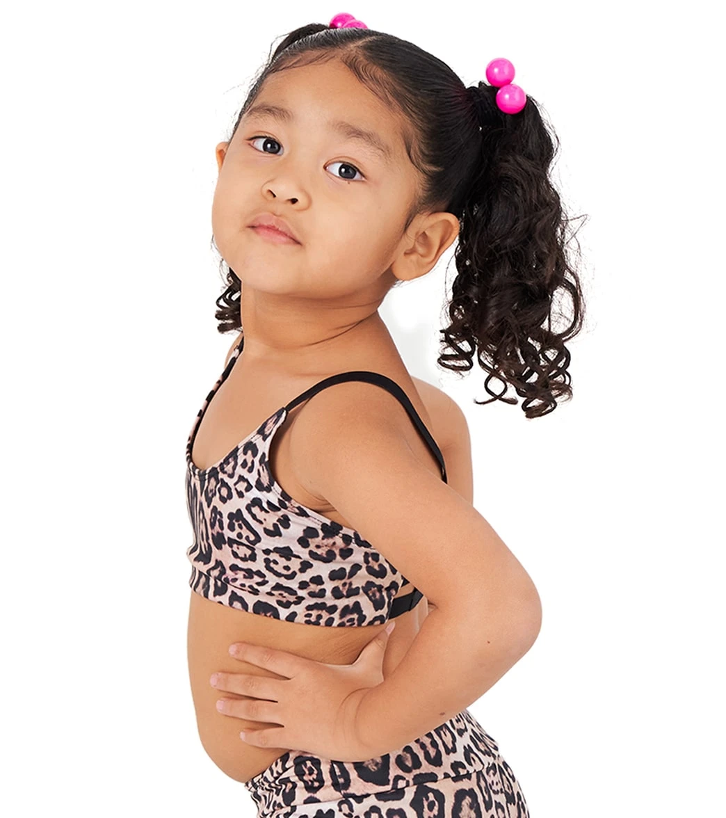 Onzie Girl's Elastic Yoga Sports Bra Leopard 4 Onzie Girl's Elastic Yoga Sports Bra Leopard - Image 2